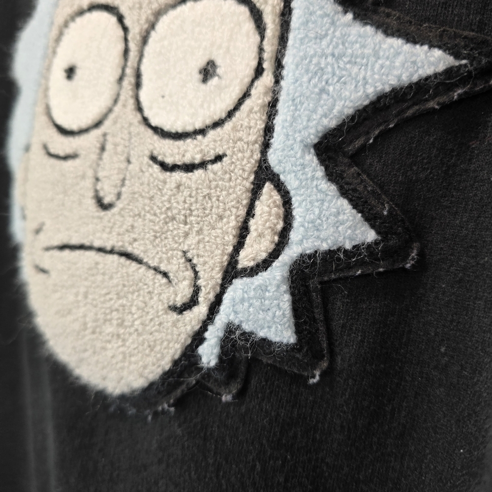 Daylight Curfew Rick & Morty Sweatshirt Mens Large Black Crew Adult Swim - Picture 8 of 12
